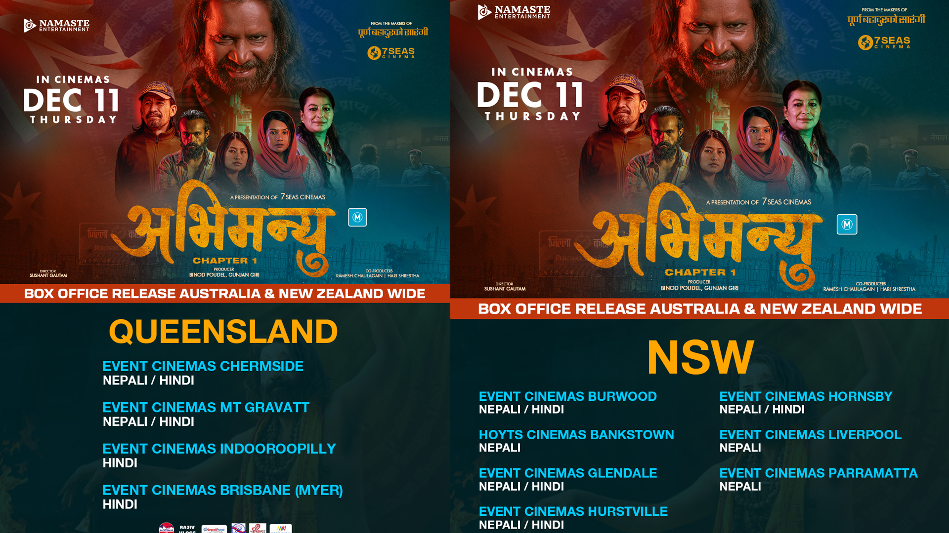 ‘अभिमन्यु : च्याप्टर–१’ले अस्ट्रेलिया र न्युजिल्यान्डमा ऐतिहासिक शो